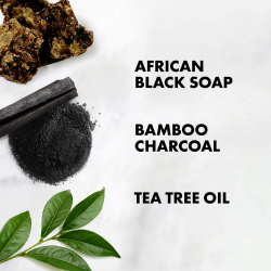 الصابون الأسود الأفريقي شامبو التنظيف العميق بفحم الخيزران شيا مويستشر 384 مل African Black Soap Shea Moisture Bamboo Charcoal Deep Cleansing Shampoo